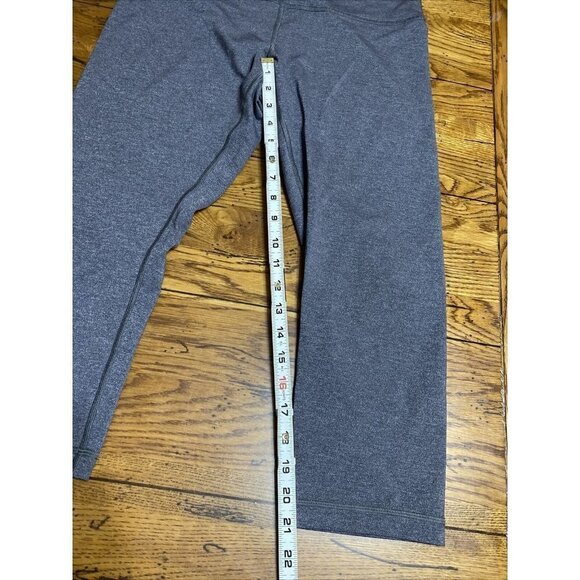 lululemon Wunder Under High Rise Crop 21” Heather Gray Leggings Size 12 - Picture 6 of 9
